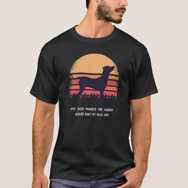 Blackmouth Cur Retro 3 T Shirt (Framsida)