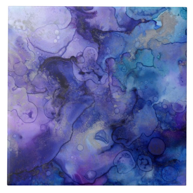 Bläcknyanser i blått kakelplatta (Framsidan)