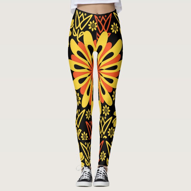 BlackNYellow Florah Leggings (Framsida)