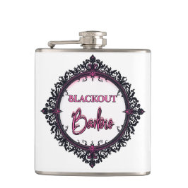 Blackout Barbie Flask | Dark Glam Party Gift Fickplunta