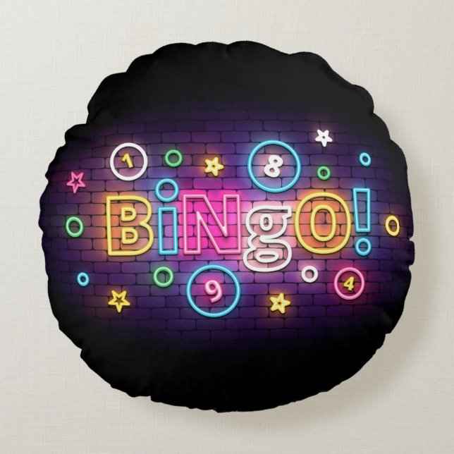 Blackout Bingo Round Pillow Rund Kudde (Framsidan)