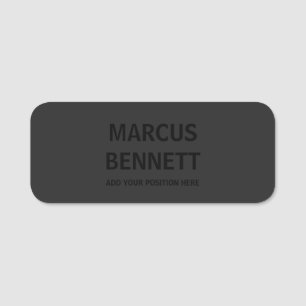 Blackout Minimal Modern Stilfull Identitetsdesign Namnbricka