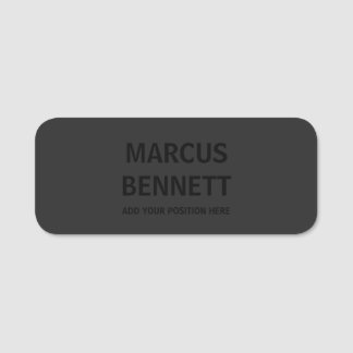 Blackout Minimal Modern Stilfull Identitetsdesign Namnbricka