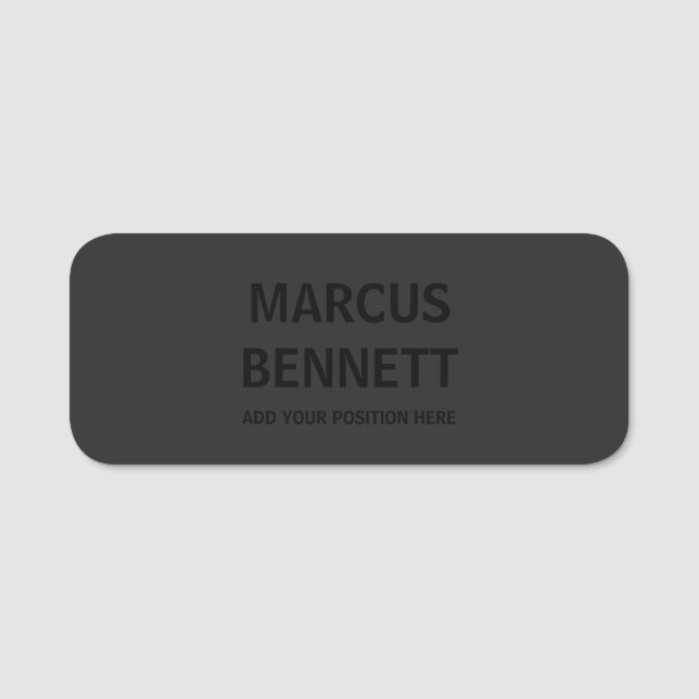 Blackout Minimal Modern Stilfull Identitetsdesign Namnbricka (Framsida)