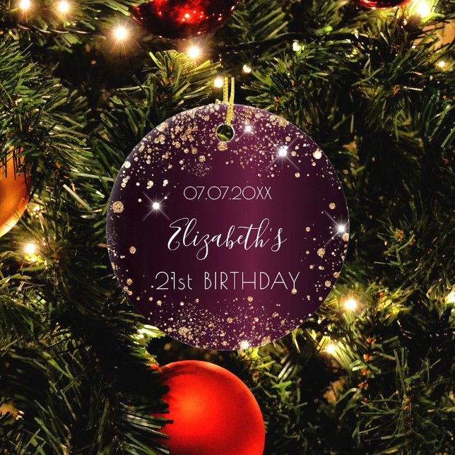 Bläckpagell ro guld namn julgransprydnad keramik (Skapare uppladdad)