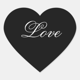 Bläckpagetrar i Blackeart Kärlek Hjärtformat Klistermärke
