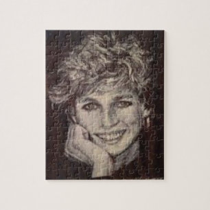 BLÄCKPENNAPORTRÄTT FÖR PRINCESS DIANA PUSSEL