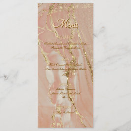 Bläckpink glitter guld elegant platt meny