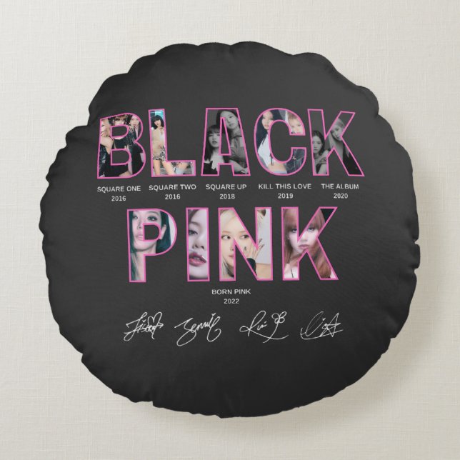 BlackPink K-POP Rund Kudde (Framsidan)