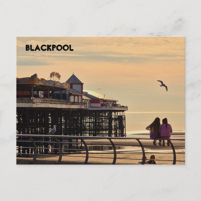Blackpool Beach Vykort (Framsida)
