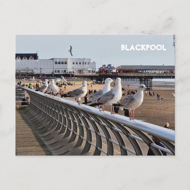 Blackpool Beach Vykort (Framsida)