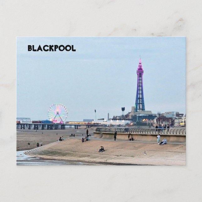 Blackpool Beach Vykort (Framsida)