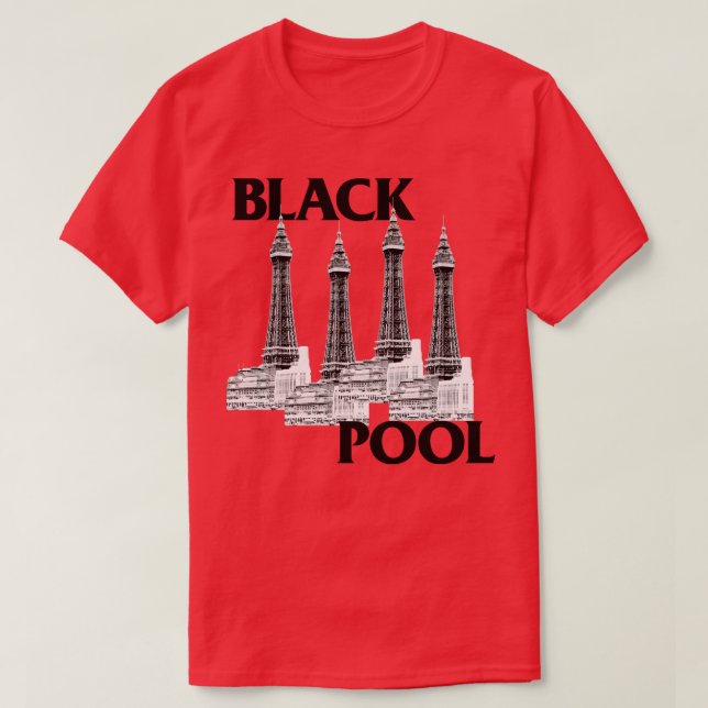 Blackpool Black Flagga Parody Tribute Design T Shirt (Design framsida)