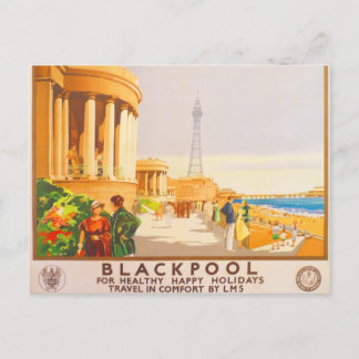 Blackpool British Railways LMS Vintage resor Vykort