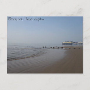 Blackpool Central Pier och Beach Vykort