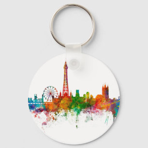 Blackpool England Skyline Nyckelring