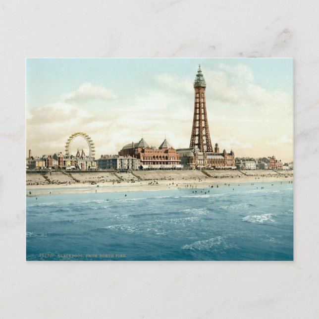 Blackpool från North Pier c.1895 Vykort (Framsida)