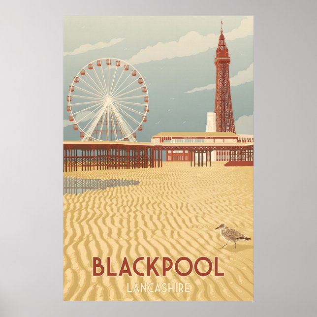 Blackpool Kust Resa Affisch (Framsidan)