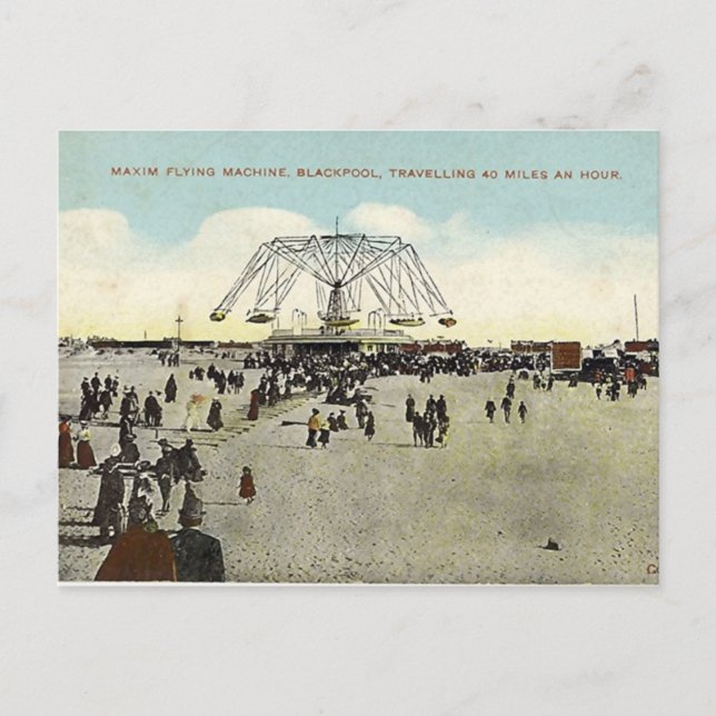 Blackpool, Maxim Flies Maskin Vykort (Framsida)