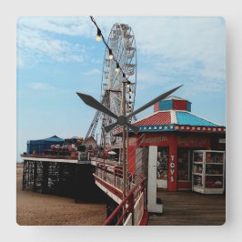 Blackpool Pier Fyrkantig Klocka