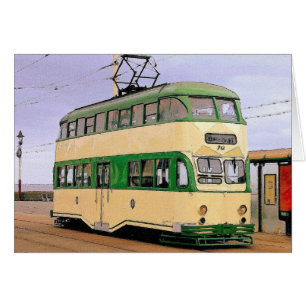 Blackpool spårvagn hälsningskort