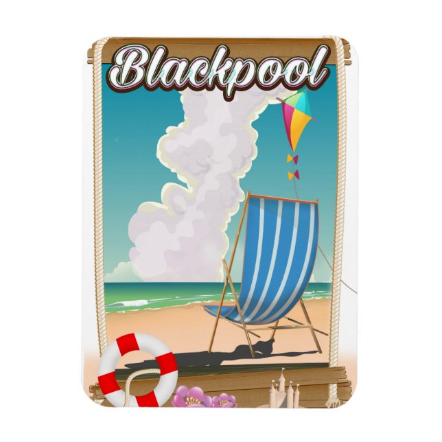 Blackpool strand reseskylt magnet (Vertikal)