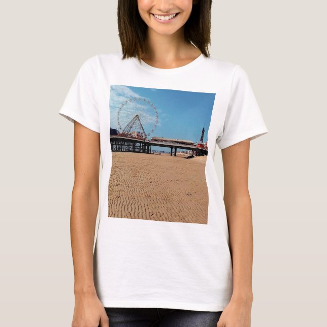 Blackpool strand t shirt (Framsida)