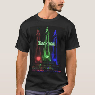 Blackpool Torn Benice Night Ljus, Red, Grönt T Shirt