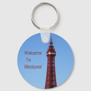 Blackpool Torn Blå himmel-dagen Nyckelring