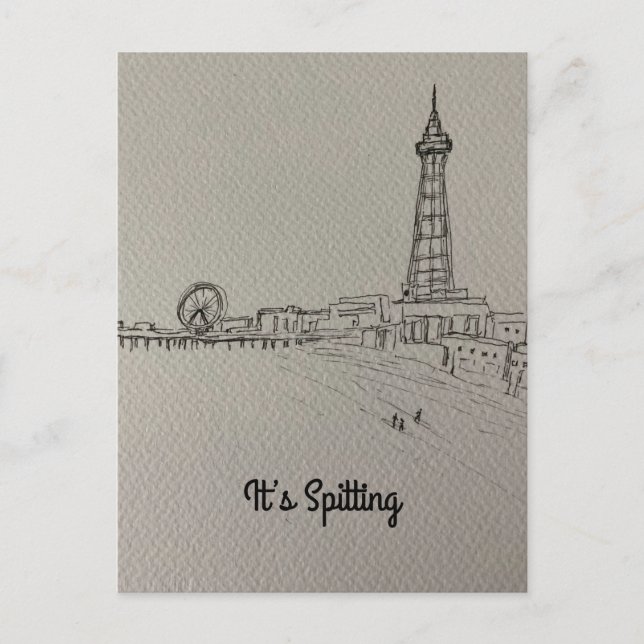 Blackpool Torn original Art Postcard Vykort (Framsida)