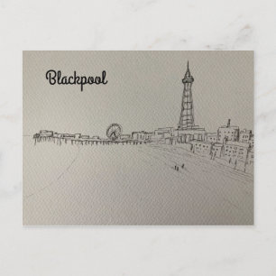 Blackpool Torn Original Art Poster Vykort