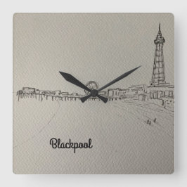 Blackpool Torn Original Art Watch Fyrkantig Klocka