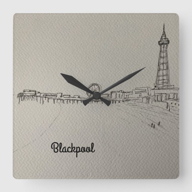 Blackpool Torn Original Art Watch Fyrkantig Klocka (Framsida)