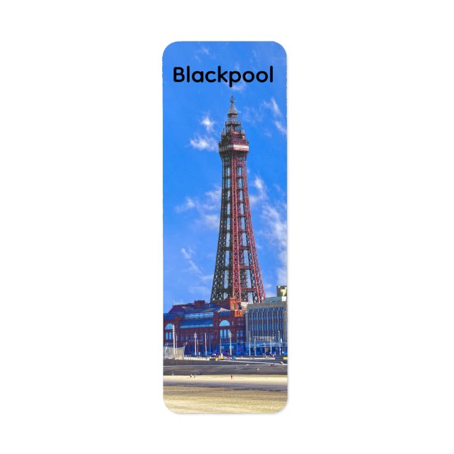 Blackpool Torn Returadress Etikett (Framsidan)