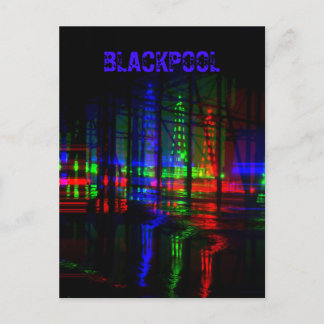 Blackpool Torn vatten Reflection, Red, Grönt, blue Vykort
