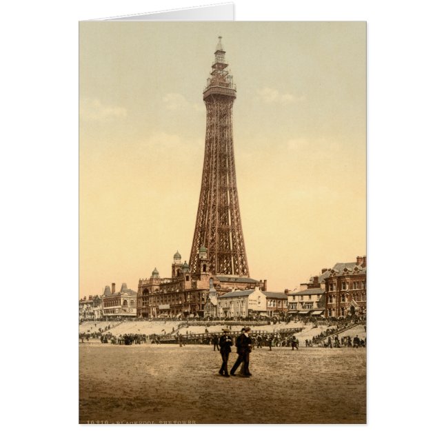 Blackpool torndropp, Lancashire, England Hälsningskort (Framsidan)