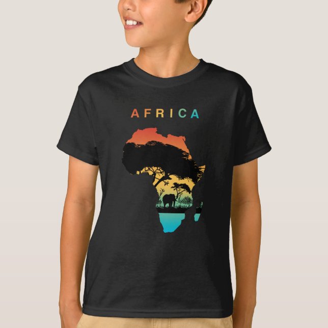 Blackpower Afrika Karta Gift för afrikaner T Shirt (Framsida)