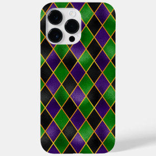 BLACKPURPLE GRÖNT GULD MARDI GRAS DIAMOND MÖNSTER