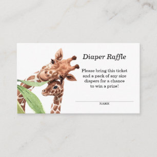 Bläckraffla för mamma & baby giraff tilläggskort