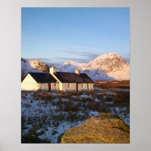 Blackrock Cottage, Glencoe, Höglandet, Skottland Poster