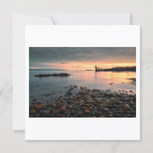 Blackrock sunset på Salthill-stranden i Galway Julkort