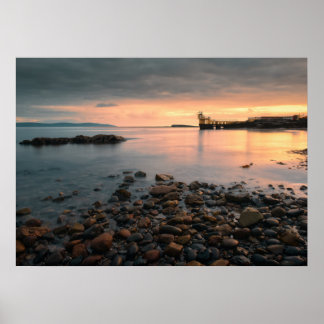 Blackrock sunset på Salthill-stranden i Galway Poster