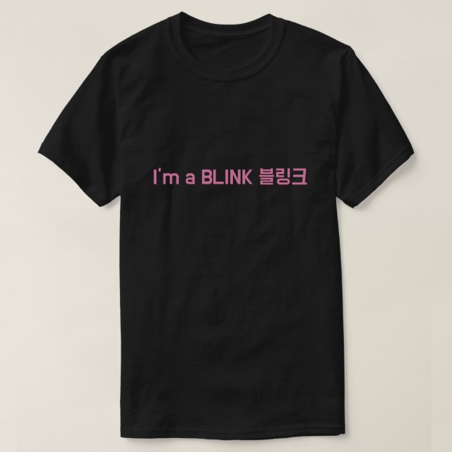 Blackroink, jag är en Blink t-shirts med hangul kr (Design framsida)