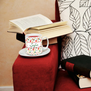 Bläckrolja från mönster kaffemugg