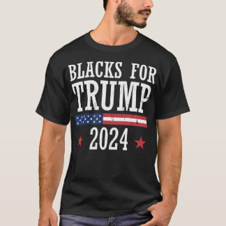 Blacks For Trump 2024 Presidential Election Republ T Shirt