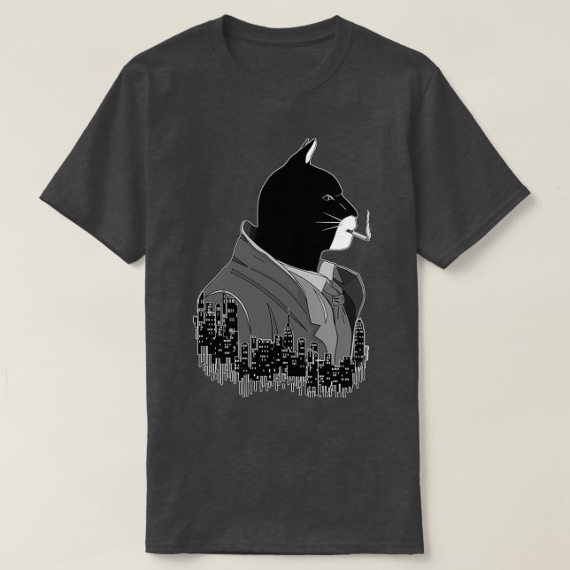 Blacksad Night City Black and white noire T Shirt (Design framsida)