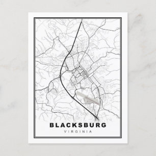 Blacksburg Karta Helg Vykort