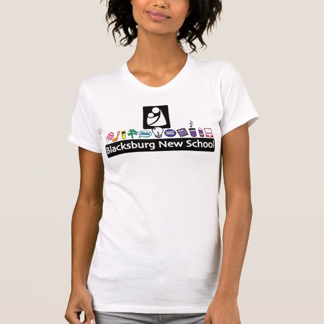 Blacksburg New School Färg Logotyp T-shirt (Framsida)