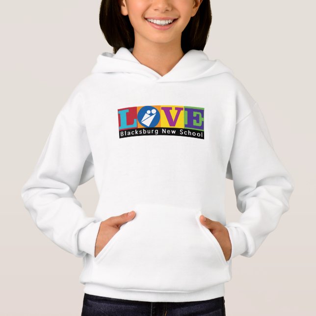 Blacksburg New School Merch Youth Hoodie  T Shirt (Framsida)