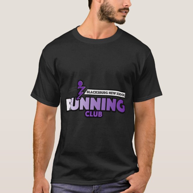 Blacksburg New School Running Club  T Shirt (Framsida)